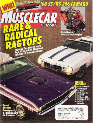 MUSCLECAR CLASSICS 1991 AUG - DROP-TOP MUSCLECARS